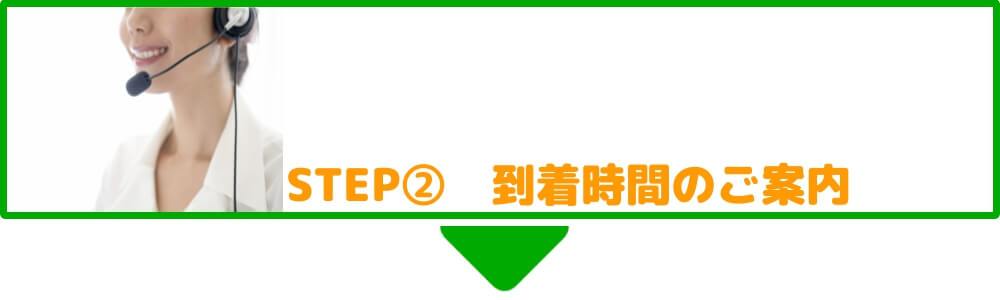 到着時間のご案内を差し上げます 到着時間のご案内を差し上げます